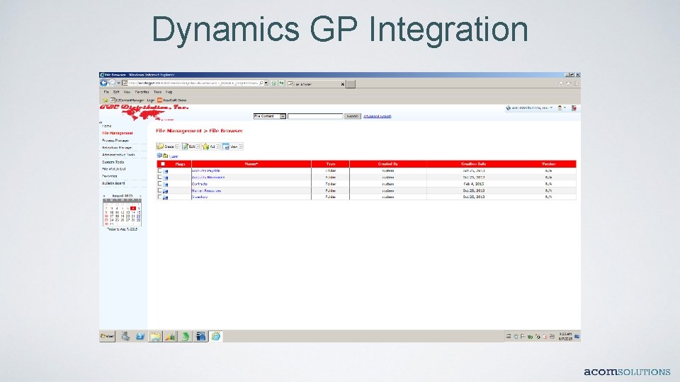 Dynamics GP Integration 