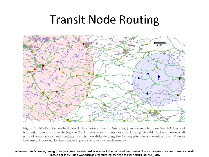 Transit Node Routing Holger Bast, Stefan Funke, Domagoj Matijevic, Peter Sanders, and Dominik Schultes.