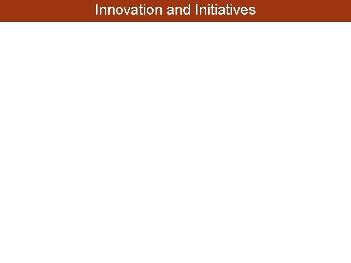 Innovation and Initiatives 