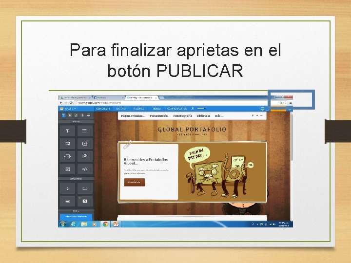 Para finalizar aprietas en el botón PUBLICAR 