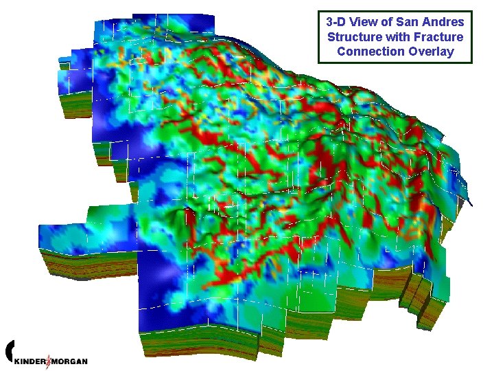 3 -D View of San Andres Structure with Fracture Connection Overlay 