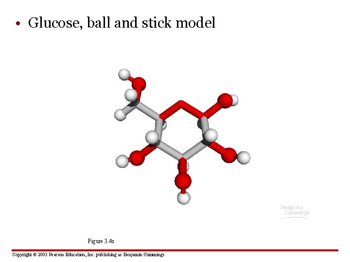  • Glucose, ball and stick model Figure 3. 4 x Copyright © 2003