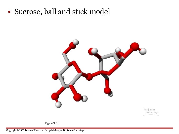  • Sucrose, ball and stick model Figure 3. 6 x Copyright © 2003