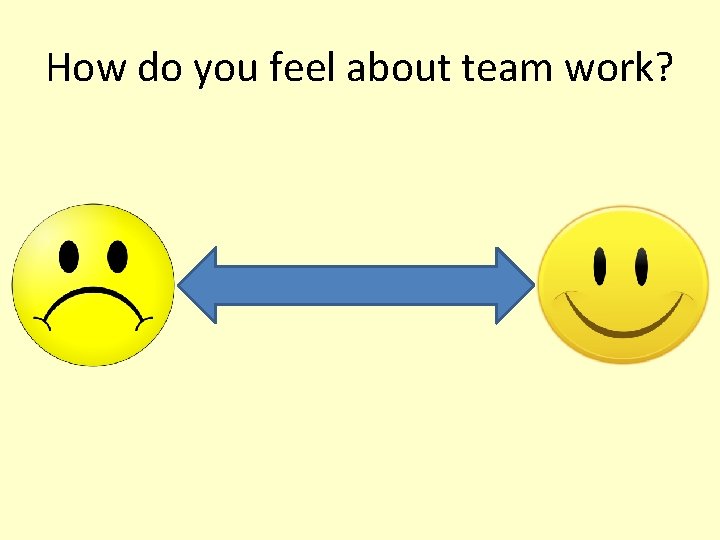 How do you feel about team work? 