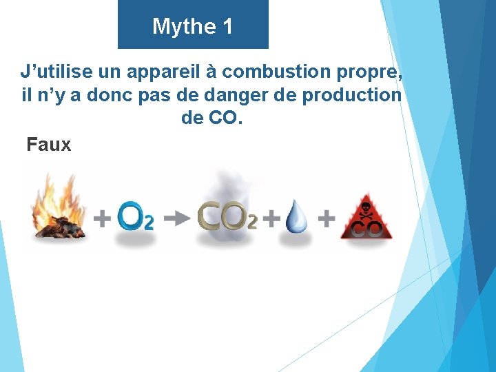 Mythe 1 J’utilise un appareil à combustion propre, il n’y a donc pas de