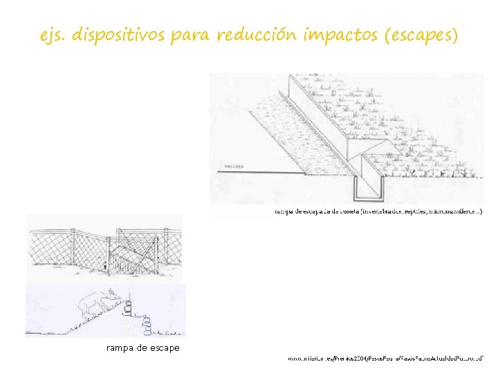 ejs. dispositivos para reducción impactos (escapes) rampa de escape 