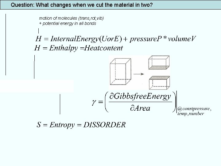 Summary: TO DO when WORK Question: ABILITY What changes we cut the material in