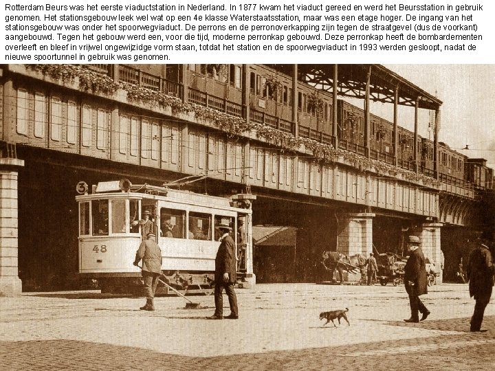 Rotterdam Beurs was het eerste viaductstation in Nederland. In 1877 kwam het viaduct gereed