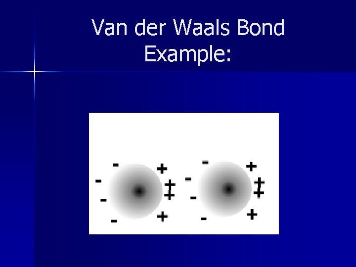 Van der Waals Bond Example: 