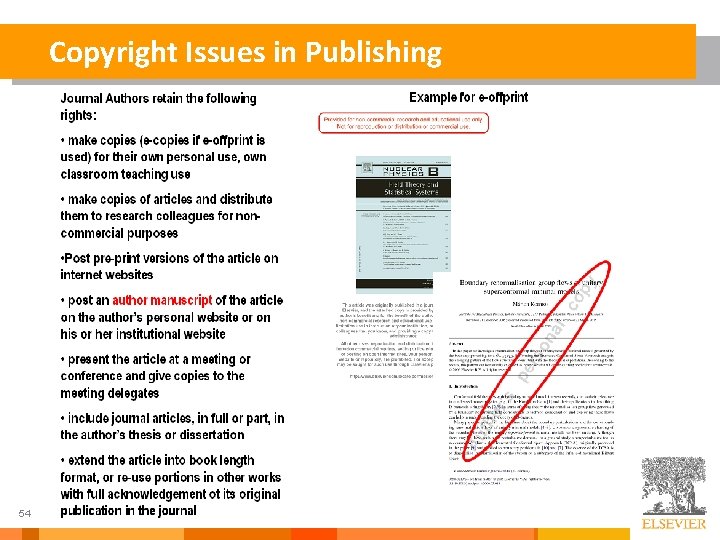 Copyright Issues in Publishing 54 