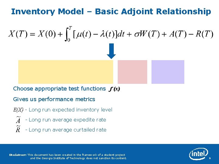 Inventory Model – Basic Adjoint Relationship Choose appropriate test functions f (x) Gives us
