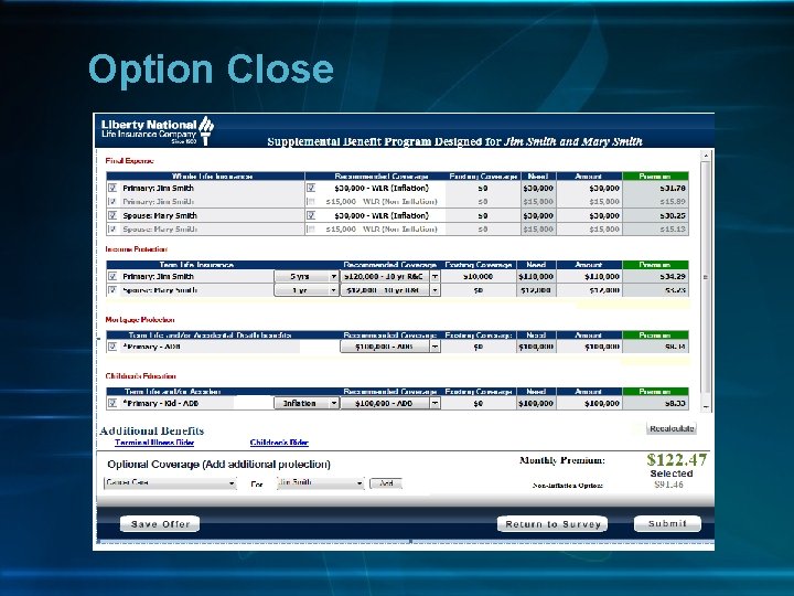 Option Close 