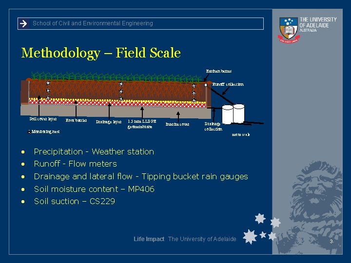 School of Civil and Environmental Engineering Methodology – Field Scale Earthen berms Runoff collection