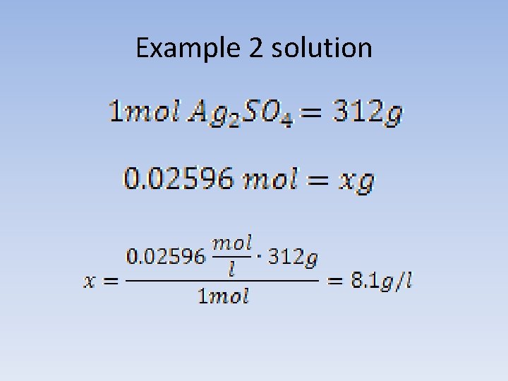 Example 2 solution 