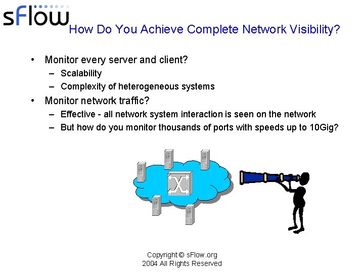 How Do You Achieve Complete Network Visibility? • Monitor every server and client? –