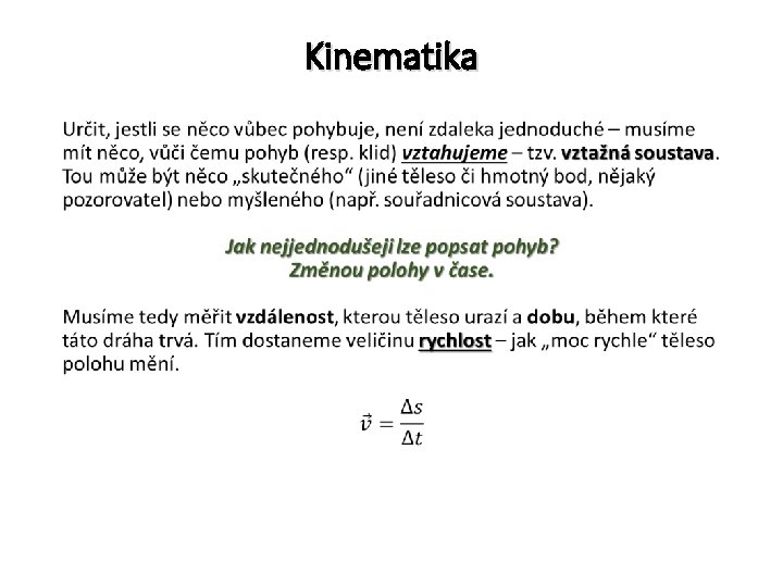 Kinematika • 