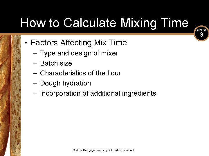 How to Calculate Mixing Time • Factors Affecting Mix Time – – – Type