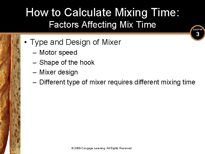 How to Calculate Mixing Time: Factors Affecting Mix Time CHAPTER • Type and Design