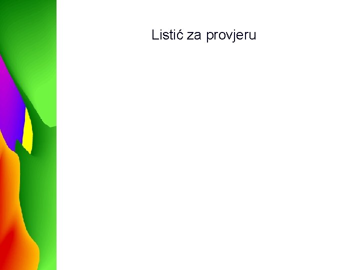 Listić za provjeru 