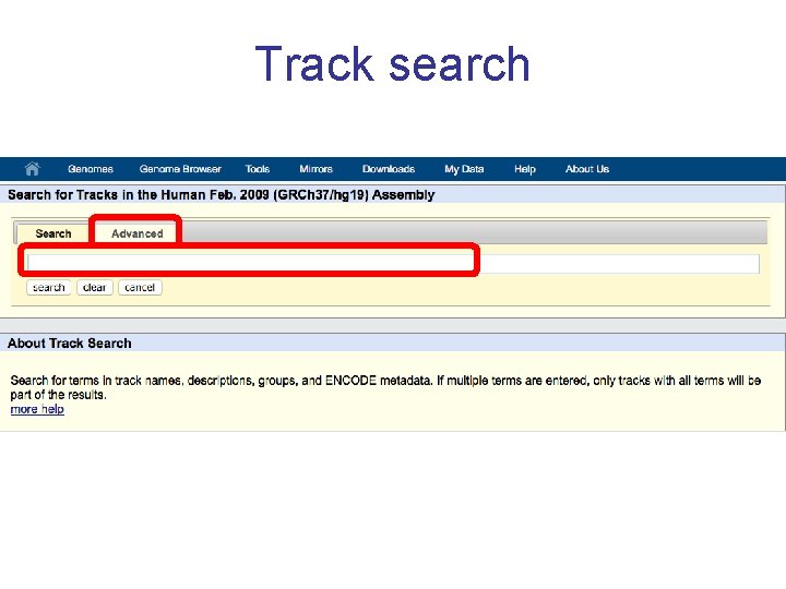 Track search 