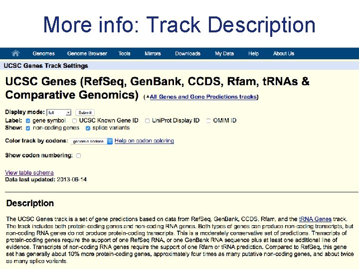 More info: Track Description 