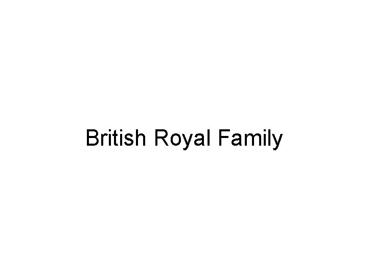 British Royal Family 