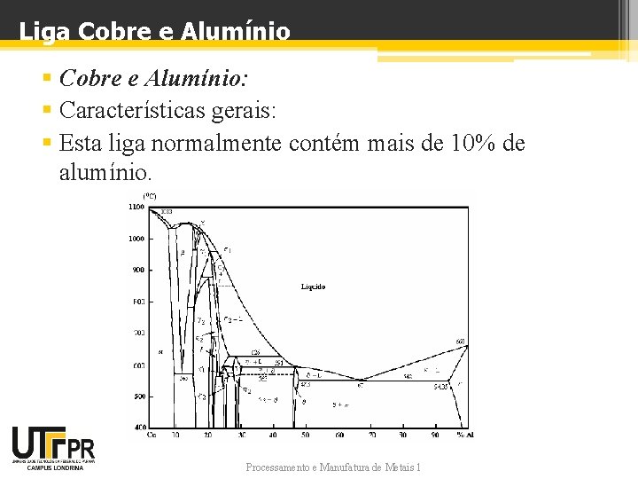 Liga Cobre e Alumínio § Cobre e Alumínio: § Características gerais: § Esta liga