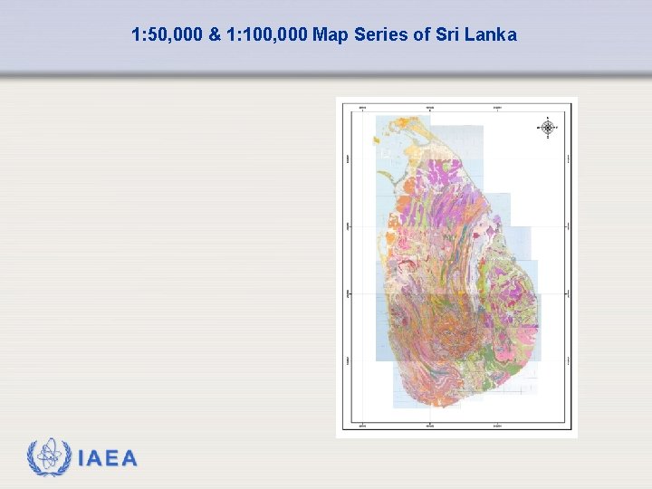 1: 50, 000 & 1: 100, 000 Map Series of Sri Lanka IAEA 