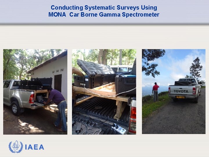 Conducting Systematic Surveys Using MONA Car Borne Gamma Spectrometer IAEA 