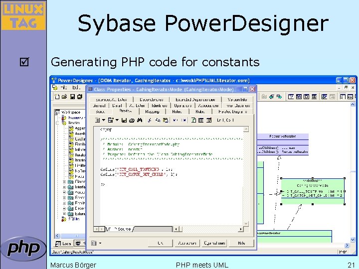 Sybase Power. Designer þ Generating PHP code for constants Marcus Börger PHP meets UML Sybase Power. Designer þ Generating PHP code for constants Marcus Börger PHP meets UML