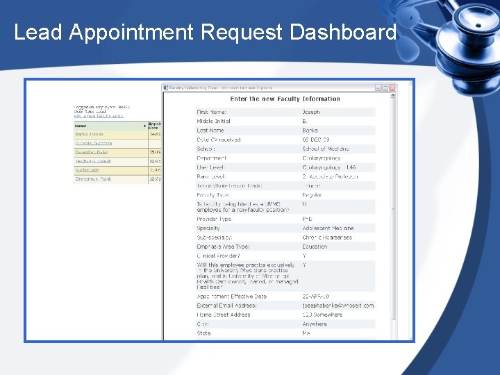 Lead Appointment Request Dashboard 