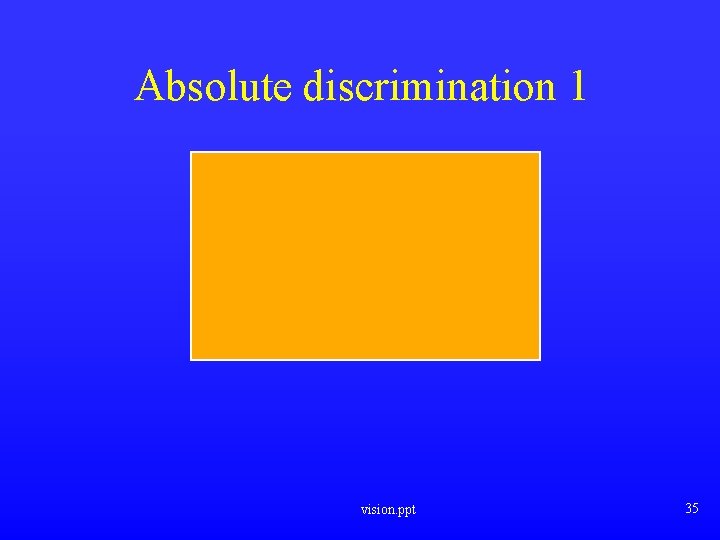Absolute discrimination 1 vision. ppt 35 Absolute discrimination 1 vision. ppt 35