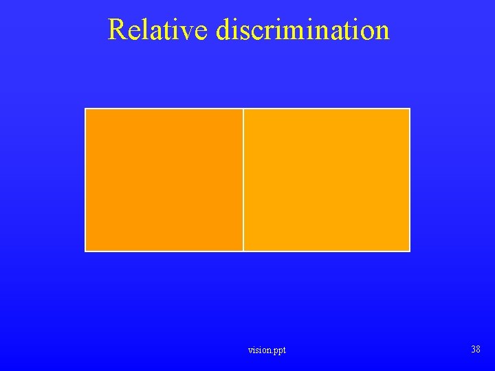 Relative discrimination vision. ppt 38 Relative discrimination vision. ppt 38