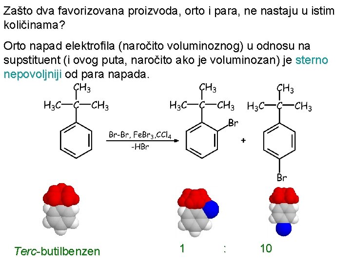 Zašto dva favorizovana proizvoda, orto i para, ne nastaju u istim količinama? Orto napad