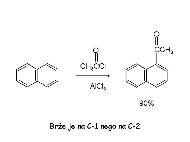 O CCH 3 O CH 3 CCl Al. Cl 3 90% Brže je na