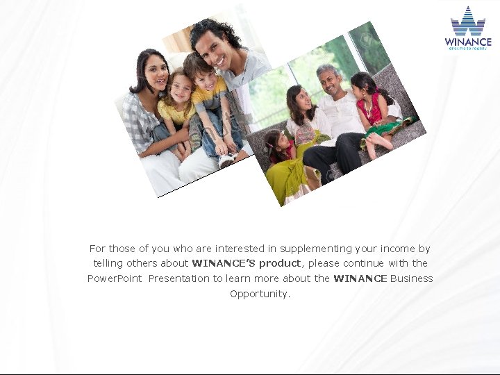 For those of you who are interested in supplementing your income by telling others