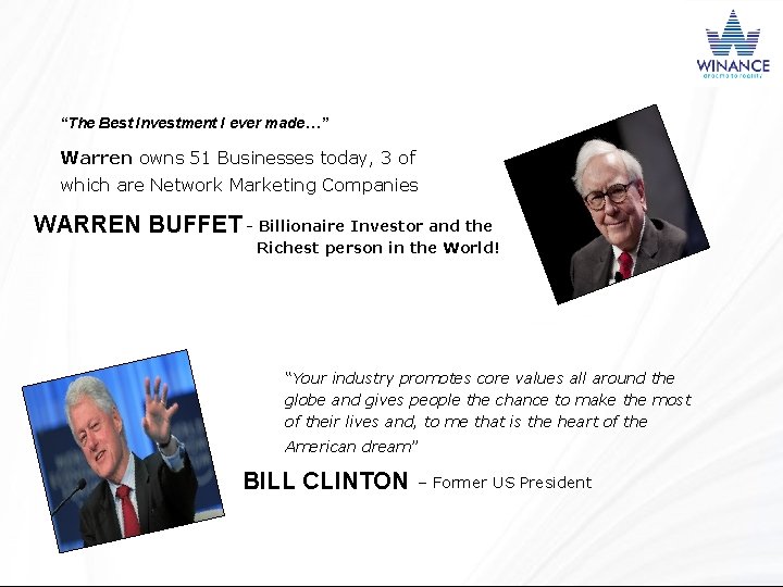 “The Best Investment I ever made…” Warren owns 51 Businesses today, 3 of which