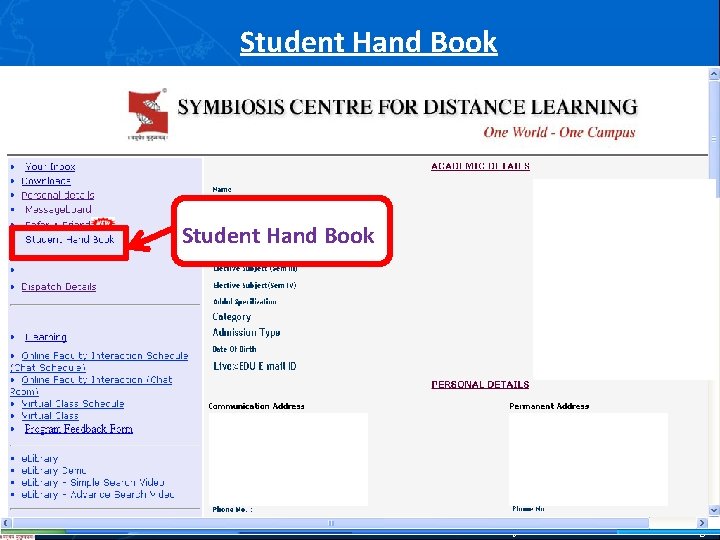 Student Hand Book Symbiosis Centre For Distance Learning 