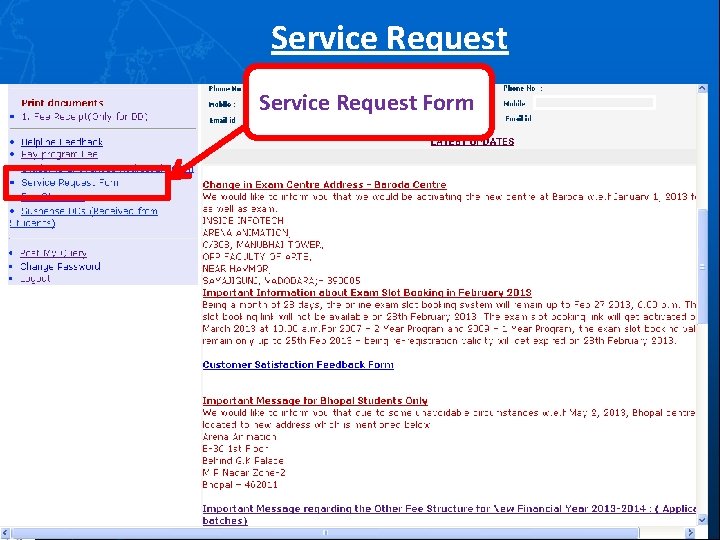 Service Request Form Symbiosis Centre For Distance Learning 