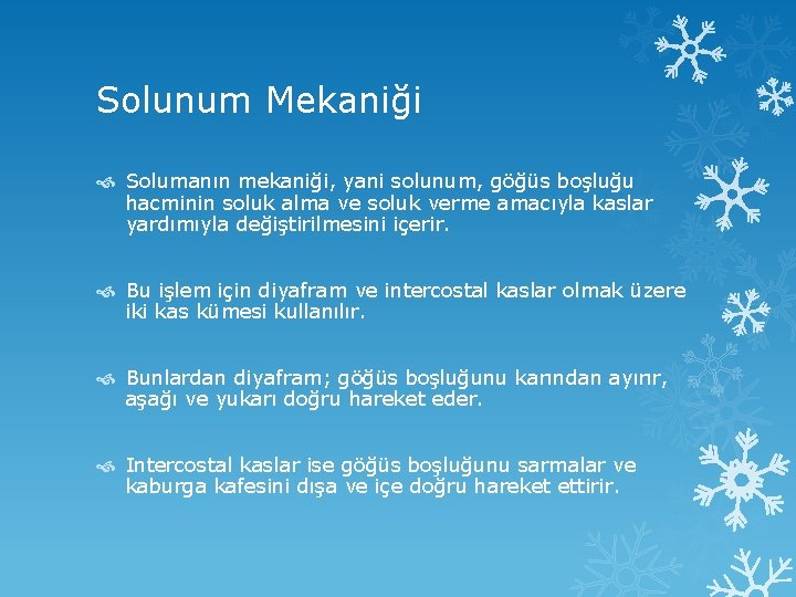 Solunum Mekaniği Solumanın mekaniği, yani solunum, göğüs boşluğu hacminin soluk alma ve soluk verme