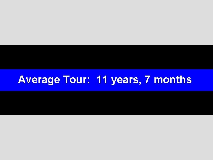 Average Tour: 11 years, 7 months 