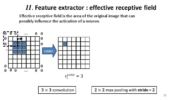  Effective receptive field is the area of the original image that can possibly