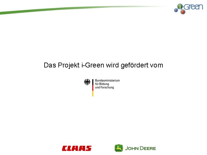 Das Projekt i-Green wird gefördert vom 