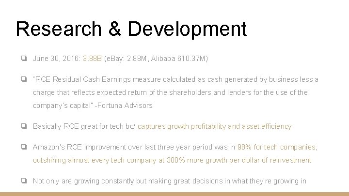 Research & Development ❏ June 30, 2016: 3. 88 B (e. Bay: 2. 88