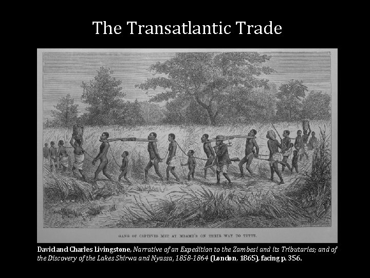 The Transatlantic Trade David and Charles Livingstone, Narrative of an Expedition to the Zambesi