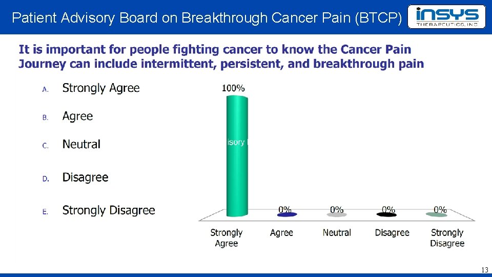 Patient Advisory Board on Breakthrough Cancer Pain (BTCP) 13 