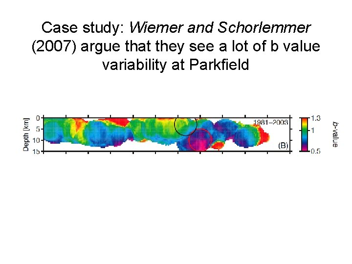 Case study: Wiemer and Schorlemmer (2007) argue that they see a lot of b