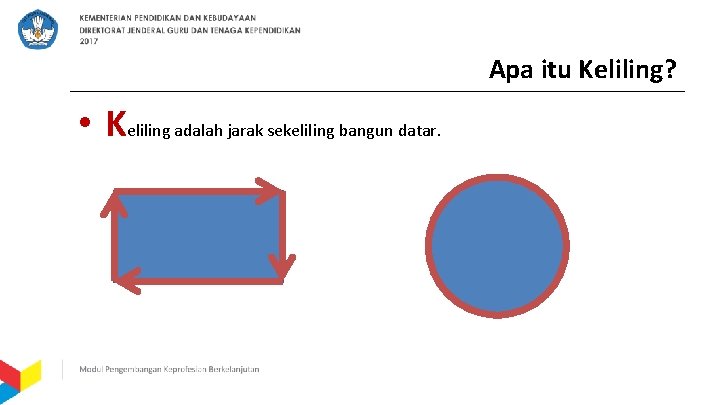 Apa itu Keliling? • Keliling adalah jarak sekeliling bangun datar. 