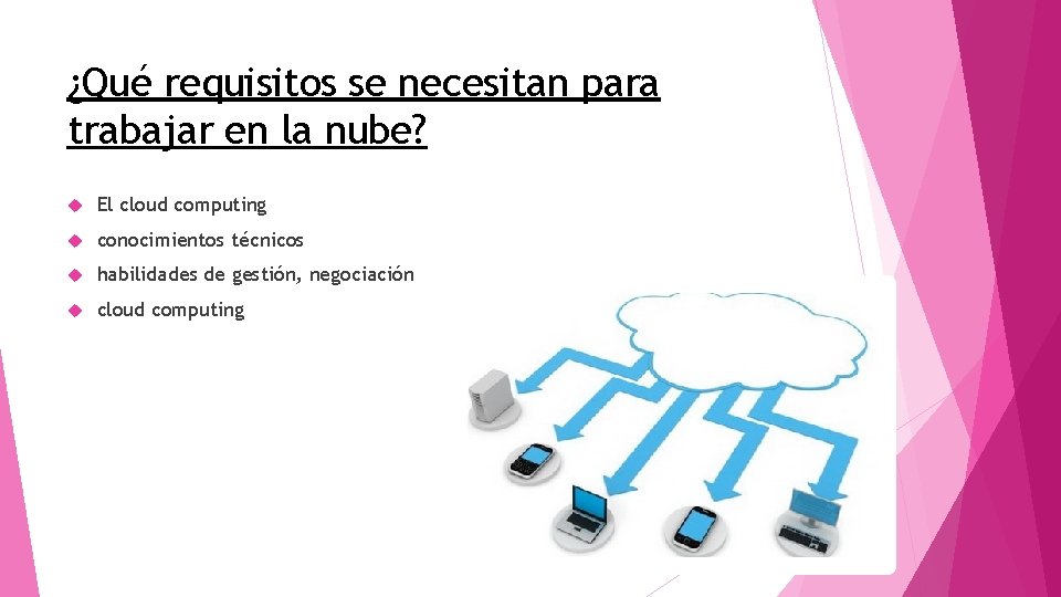 ¿Qué requisitos se necesitan para trabajar en la nube? El cloud computing conocimientos técnicos