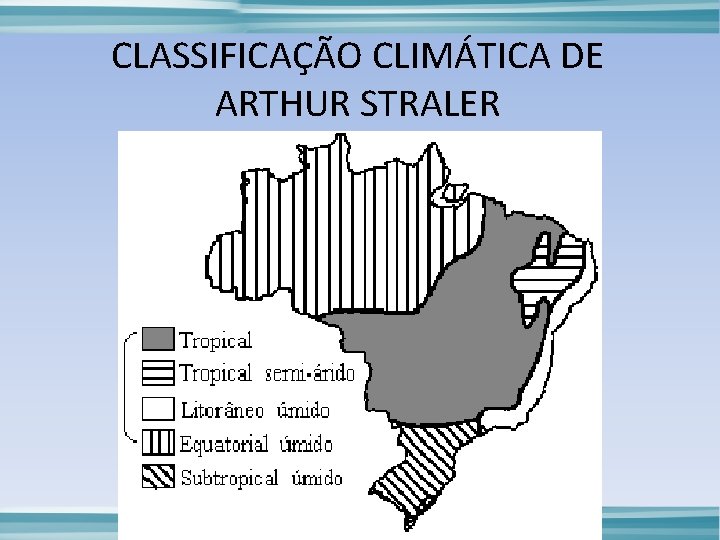 CLASSIFICAÇÃO CLIMÁTICA DE ARTHUR STRALER 